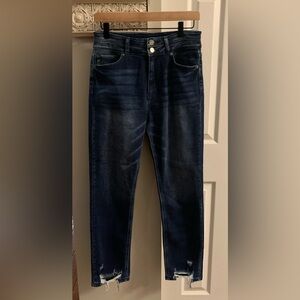 KanCan Women's Dark Blue Straight Jeans -9/28